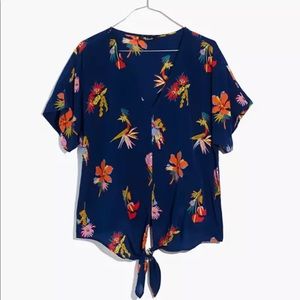 Madewell silk ‘Bird of Paradise’ top - like new